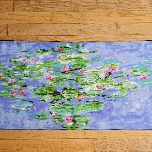 Monet Water Lillies Wearable Art Scarf 66" Long - Picture 4 of 8